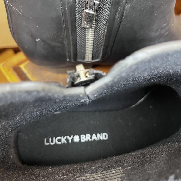 Lucky Brand Boots Shoes Womens Size 10 Black Rubber Waterproof Chelsea Ankle Zip - Picture 9 of 10
